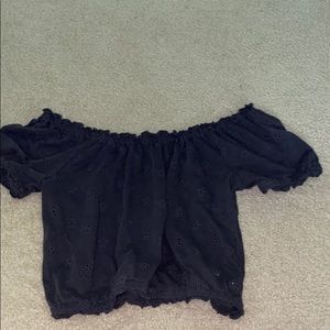 grey off the shoulder top american eagle sz small